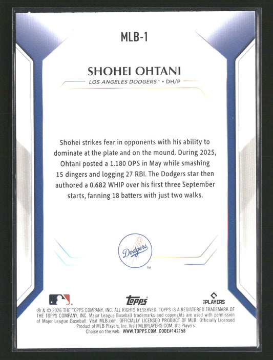 2026 Topps #MLB-1 Shohei Ohtani Topps Collector Kit