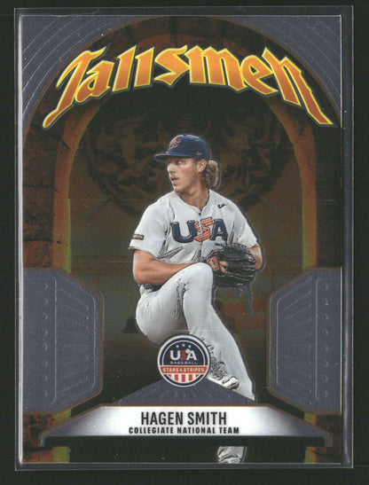 2026 Panini Stars & Stripes Prizm USA Baseball #1 Hagen Smith Talisman