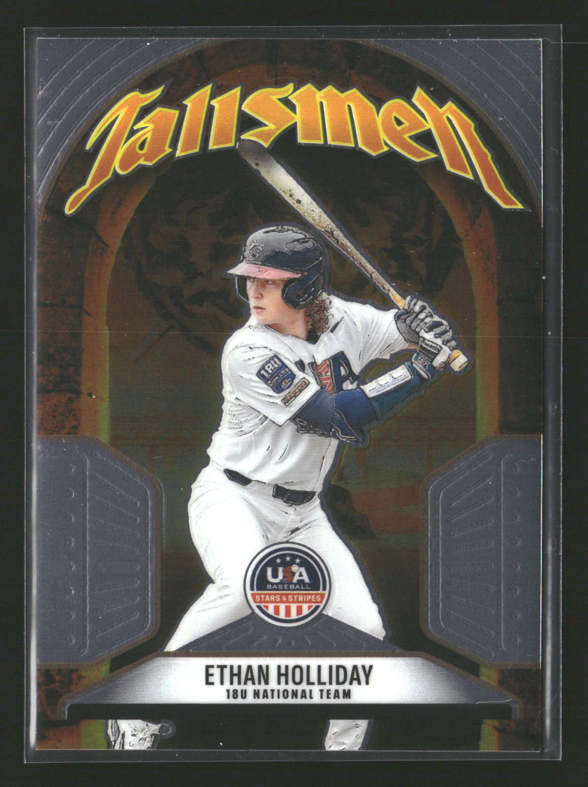 2026 Panini Stars & Stripes Prizm USA Baseball #3 Ethan Holliday Talisman
