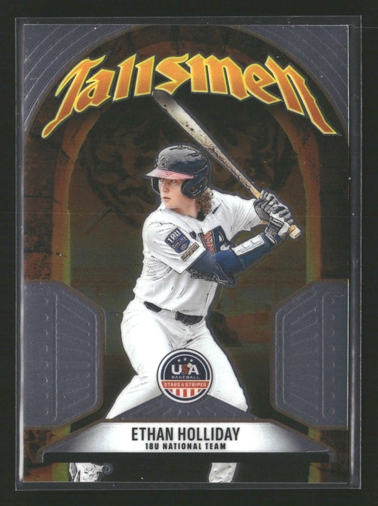 2026 Panini Stars & Stripes Prizm USA Baseball #3 Ethan Holliday Talisman