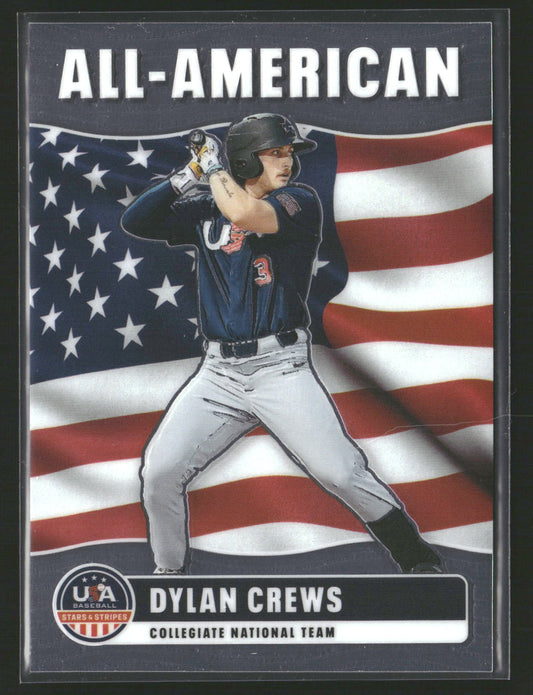 2026 Panini Stars & Stripes Prizm USA Baseball #9 Dylan Crews All-American