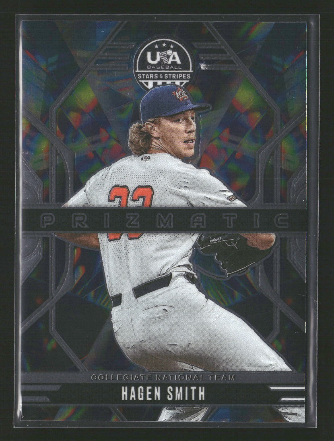 2026 Panini Stars & Stripes Prizm USA Baseball #19 Hagen Smith Prizmatic
