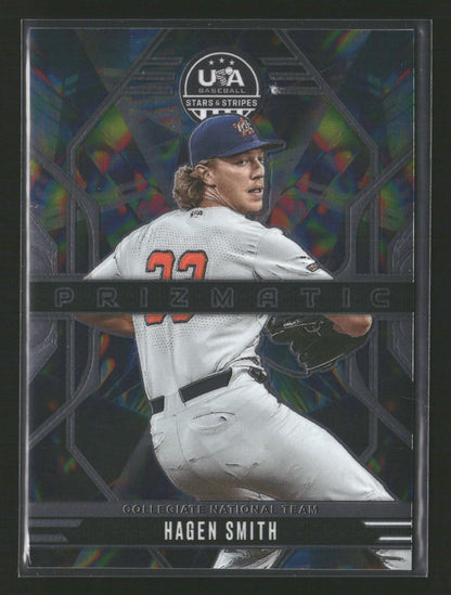 2026 Panini Stars & Stripes Prizm USA Baseball #19 Hagen Smith Prizmatic