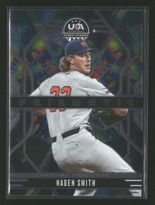 2026 Panini Stars & Stripes Prizm USA Baseball #19 Hagen Smith Prizmatic
