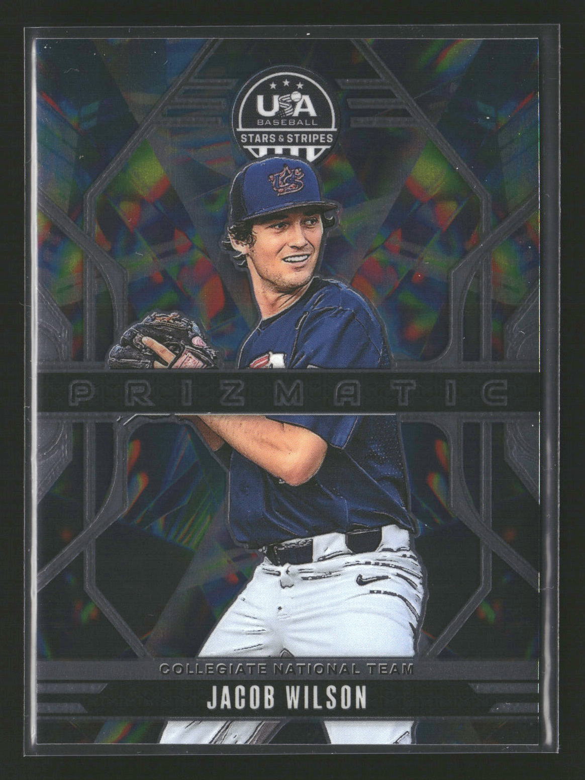 2026 Panini Stars & Stripes Prizm USA Baseball #18 Jacob Wilson Prizmatic