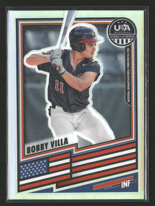 2026 Panini Stars & Stripes Prizm USA Baseball #49 Bobby Villa