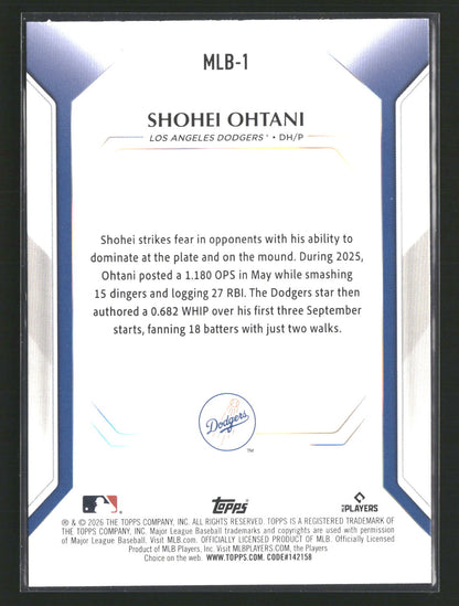 2026 Topps #MLB-1 Shohei Ohtani Topps Collector Kit