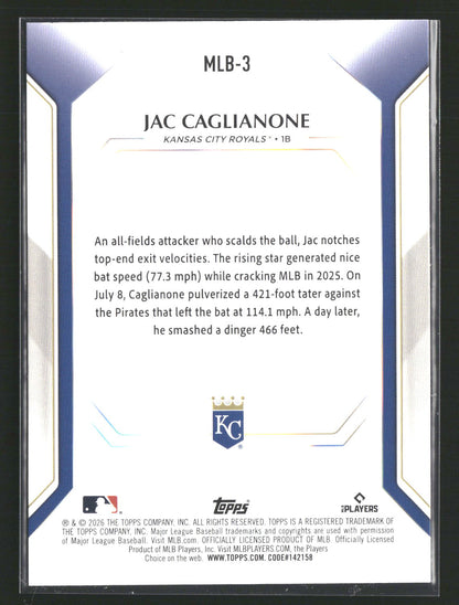 2026 Topps #MLB-3 Jac Caglianone Topps Collector Kit Wave