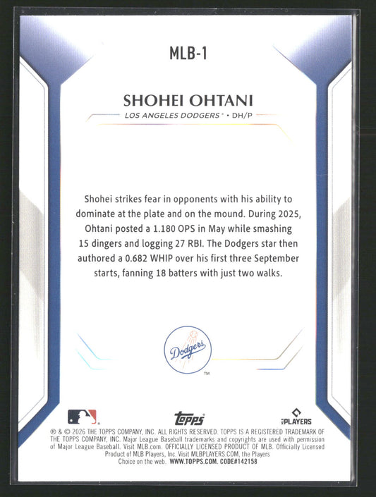 2026 Topps #MLB-1 Shohei Ohtani Topps Collector Kit